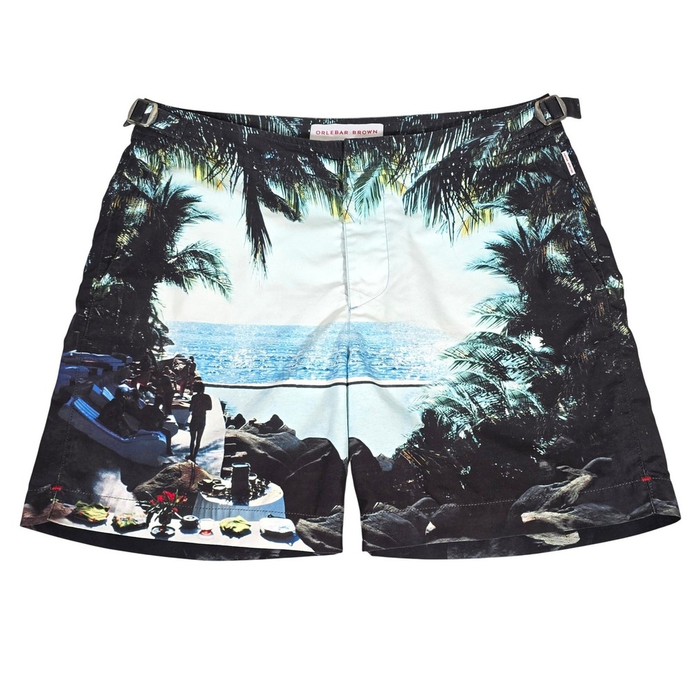 Orlebar‎ Brown Bulldog Swim Shorts Pooling Around Mens 30 Photographic Print